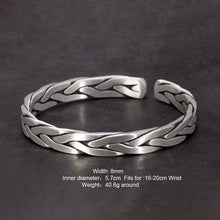 Load image into Gallery viewer, Heavy Solid 999 Pure Silver Twisted Bangles For Men Women Handcrafted Viking Armband Man Cuff Bangles  Handmadebynepal Type2 8mm  