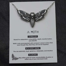 Carica l&#39;immagine nel visualizzatore di Gallery, 1pcs Deaths Head Skull Moth necklace with card rebirth meaning gift for her  Handmadebynepal   