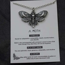 Carica l&#39;immagine nel visualizzatore di Gallery, 1pcs Deaths Head Skull Moth necklace with card rebirth meaning gift for her  Handmadebynepal   