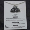 1pcs Deaths Head Skull Moth necklace with card rebirth meaning gift for her  Handmadebynepal   