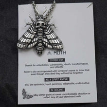 Carica l&#39;immagine nel visualizzatore di Gallery, 1pcs Deaths Head Skull Moth necklace with card rebirth meaning gift for her  Handmadebynepal   