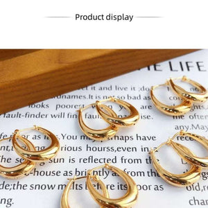 Handmadebynepal 18k real gold hoop earrings bueutiful gift for her or him.  Handmadebynepal   