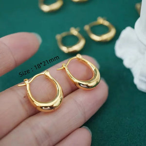 Handmadebynepal 18k real gold hoop earrings bueutiful gift for her or him.  Handmadebynepal   