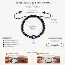 Carica l'immagine nel visualizzatore di Gallery, Handmade by nepal Evil Eye Bracelets Crystal Beaded Protection