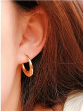 画像をギャラリービューアに読み込む, Handmadebynepal 18k real gold hoop earrings bueutiful gift for her or him.  Handmadebynepal   