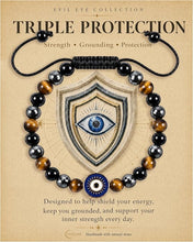 Carica l'immagine nel visualizzatore di Gallery, Handmade by nepal Evil Eye Bracelets Crystal Beaded Protection