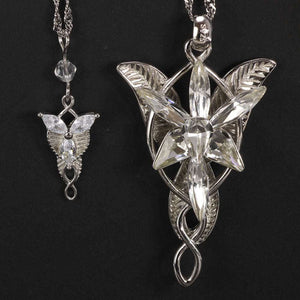 Handmadebynepal 925 Sterling Silver Arwen Necklace Fashion Fairy Princess Twilight Star Necklace Women Sweater Chain Accessories  Handmadebynepal   
