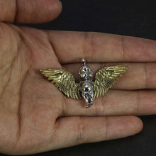 Cargar imagen en el visor de la galería, 925 Sterling Silver Cupid Pendant Men and Women Angel Necklace Pendant Gift Retro Religious Jewelry  Handmadebynepal   