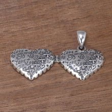 画像をギャラリービューアに読み込む, 925 Sterling Silver Ladies Vintage Pendant Necklace Fashion Love Heart Openable Pendant Heart Shaped Female Jewelry  Handmadebynepal   