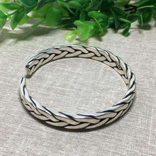 Load image into Gallery viewer, 999 Pure Silver Twisted Bangles Mens Sterling Silver Bracelet Vintage Punk Rock Style Armband Man Cuff Bangle  Handmadebynepal   