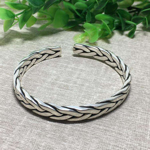 999 Pure Silver Twisted Bangles Mens Sterling Silver Bracelet Vintage Punk Rock Style Armband Man Cuff Bangle  Handmadebynepal   