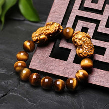 Laden Sie das Bild in den Galerie-Viewer, High Quality Tiger Stone Bead Lucky Pixiu Brave Troops Energy Bangles &amp; Bracelets for Men or Women Jewelry  genevierejoy   