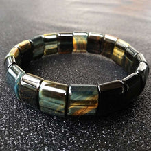 画像をギャラリービューアに読み込む, Blue and Yellow Magic Tiger Eyes Natural Stone Beads Bangles &amp; Bracelets Handmade Jewelry Energy Bracelet for Men  Handmadebynepal   
