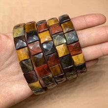 Afbeelding in Gallery-weergave laden, Colorful Tiger Eyes Natural Stone Beads Bangles &amp; Bracelets Handmade Jewelry Energy Bracelet for Women or Men  Handmadebynepal   