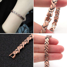 Afbeelding in Gallery-weergave laden, Pure Copper Magnetic Bracelet for Women Pain Relief for Arthritis and Carpal Tunnel Migraines Tennis Elbow  Handmadebynepal   