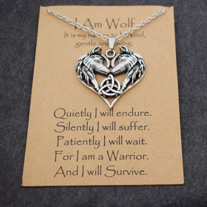 Norse i am wolf Viking Celtics wolf necklace  Totem Amulet with card  Handmadebynepal 55cm 11 