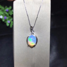 Laden Sie das Bild in den Galerie-Viewer, Natural Opal Necklace, Australian mining area, color changing and colorful, 925 silver  Handmadebynepal Default Title  