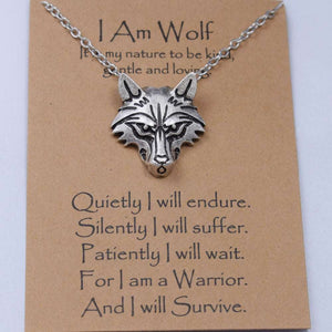 Norse i am wolf Viking Celtics wolf necklace  Totem Amulet with card  Handmadebynepal 55cm 15 