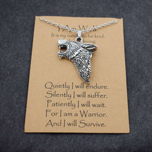 画像をギャラリービューアに読み込む, Norse i am wolf Viking Celtics wolf necklace  Totem Amulet with card  Handmadebynepal 55cm 07 