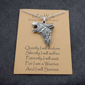 Norse i am wolf Viking Celtics wolf necklace  Totem Amulet with card  Handmadebynepal 55cm 07 