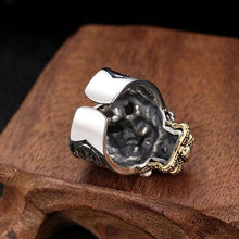 Cargar imagen en el visor de la galería, Lion King Pure 925 Sterling Silver Inlaid Natural Stone Gift Women Men Adjustable Wedding Ring Fine Jewelry  Handmadebynepal   
