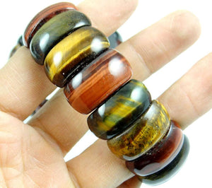 Natural Stone Tiger eye Unakite agates Quartz crystal bead bracelet energy Bangles Stretch Chain bracelets for women  Handmadebynepal   
