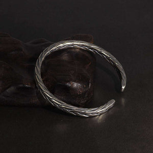 Retro Sterling Silver 925 Punk Bracelet Men Twist Vintage Viking Bangles Open Cuff Bracelets Men&#39;s jewelry pulseira masculina  Handmadebynepal   