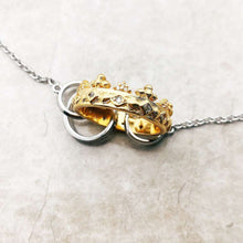 Load image into Gallery viewer, Royal Crown Gold Necklace Link Chain Elegant Fine Jewelry Europe 925 Stering Silver Brand New Romantic Gift For Women  Handmadebynepal   