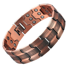 Load image into Gallery viewer, Fashionable Retro Style Cross-shaped Full Magnetic Copper Bracelet, Dark Ghost Magnetic Stone Bracelet, Halloween/Christmas Jewe