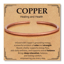 Indlæs billede til gallerivisning Pure Copper Bracelets for Women Men Waterproof Healing Cuff Bracelets Adjustable Chunky Healing Copper Bangle Jewelry Gifts