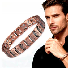 Load image into Gallery viewer, Fashionable Retro Style Cross-shaped Full Magnetic Copper Bracelet, Dark Ghost Magnetic Stone Bracelet, Halloween/Christmas Jewe