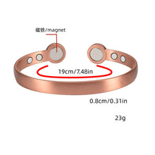 Load image into Gallery viewer, European and American C-Shaped Open Magnet Bracelet, Retro Strong Magnetic Suction Smooth Surface Antique Copper Bracelet