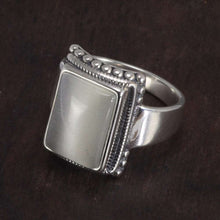 Indlæs billede til gallerivisning Solid 925 Sterling Silver Lucifer Rings with Black Onyx Natural Stone Handmade Statement Ring TV Show Jewelry  Handmadebynepal   