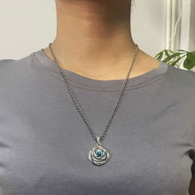 Load image into Gallery viewer, Sterling Silver 925 Rose Vintage Pendant Men &amp; and Women &amp; Lucky Eye Necklace Fashion Men &amp; Jewelry  Handmadebynepal   