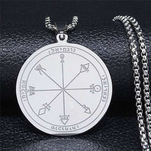 Load image into Gallery viewer, Handmadebynepal Talisman Of Protection Good Luck Wealth Seal Of Solomon Stainless Steel Necklaces &amp; Pendants Women/Men Jewelry joyas  Handmadebynepal A 60cm BOX SR 201447815  