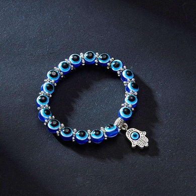 Handmadebynepal Turkish Lucky Evil Eye Bracelets Blue Evil Eye Bead Bracelet Men Women Handmade Lucky Jewelry Charm Bracelet Female  genevierejoy   