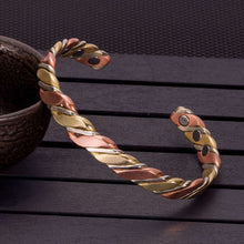 Load image into Gallery viewer, Handmadebynepal Copper Bracelets for Women Rose Gold-color Health Energy Magnetic Copper Adjustable Cuff Bracelets &amp; Bangles  Handmadebynepal   