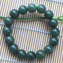 Charger l&#39;image dans la galerie, Handmadebynepal 100% Natural Grade A Jade 12mm Oil Blue Jadeite Beads Bracelets A++  Handmadebynepal   