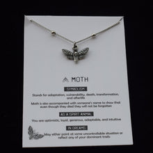 Charger l&#39;image dans la galerie, 1pcs Deaths Head Skull Moth necklace with card rebirth meaning gift for her  Handmadebynepal   