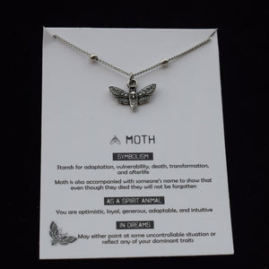 1pcs Deaths Head Skull Moth necklace with card rebirth meaning gift for her  Handmadebynepal   