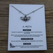 Carica l&#39;immagine nel visualizzatore di Gallery, 1pcs Deaths Head Skull Moth necklace with card rebirth meaning gift for her  Handmadebynepal   