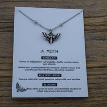 Load image into Gallery viewer, 1pcs Deaths Head Skull Moth necklace with card rebirth meaning gift for her  Handmadebynepal   