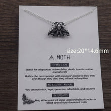 画像をギャラリービューアに読み込む, 1pcs Deaths Head Skull Moth necklace with card rebirth meaning gift for her  Handmadebynepal   