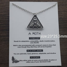 Carica l&#39;immagine nel visualizzatore di Gallery, 1pcs Deaths Head Skull Moth necklace with card rebirth meaning gift for her  Handmadebynepal   