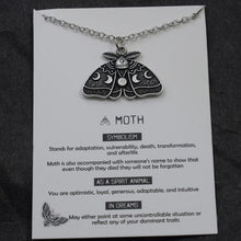 Carica l&#39;immagine nel visualizzatore di Gallery, 1pcs Deaths Head Skull Moth necklace with card rebirth meaning gift for her  Handmadebynepal   