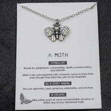 Charger l&#39;image dans la galerie, 1pcs Deaths Head Skull Moth necklace with card rebirth meaning gift for her  Handmadebynepal   