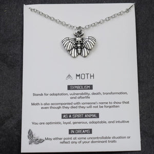 1pcs Deaths Head Skull Moth necklace with card rebirth meaning gift for her  Handmadebynepal   