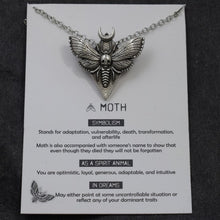 Carica l&#39;immagine nel visualizzatore di Gallery, 1pcs Deaths Head Skull Moth necklace with card rebirth meaning gift for her  Handmadebynepal   