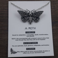 Carica l&#39;immagine nel visualizzatore di Gallery, 1pcs Deaths Head Skull Moth necklace with card rebirth meaning gift for her  Handmadebynepal   