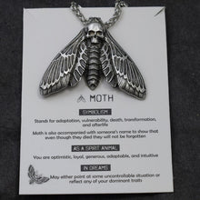 Charger l&#39;image dans la galerie, 1pcs Deaths Head Skull Moth necklace with card rebirth meaning gift for her  Handmadebynepal   